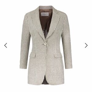 Wolf & Badger Silk Linen Blazer Vulto Amsterdam Size 34R Extra Small XS